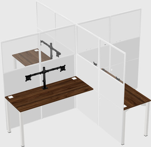 Quad office cubicles