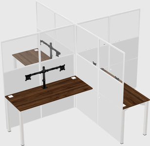 Quad office cubicles