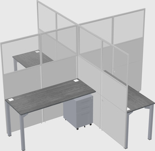 Quad office cubicles