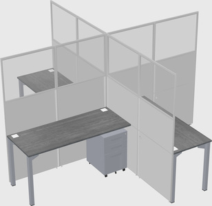 Quad office cubicles