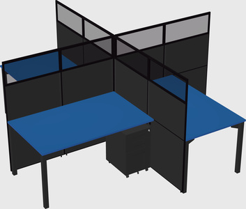 Quad office cubicles