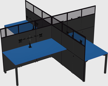 Quad office cubicles