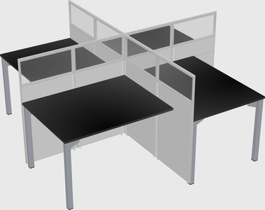 Quad office cubicles