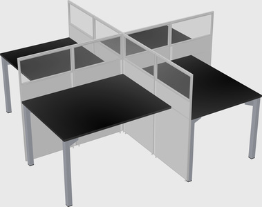 Quad office cubicles
