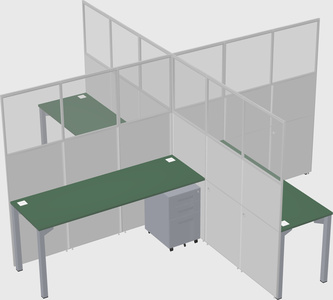 Quad office cubicles