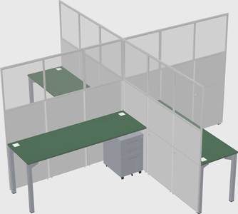 Quad office cubicles