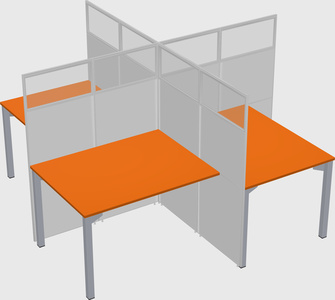 Quad office cubicles