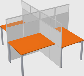 Quad office cubicles