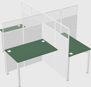 Quad office cubicles