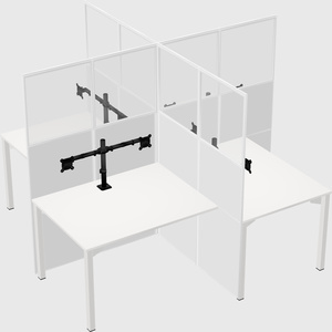 Quad office cubicles