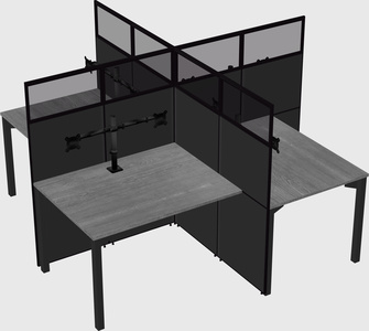 Quad office cubicles
