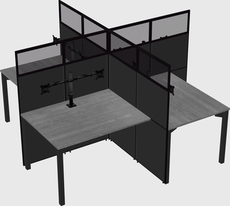 Quad office cubicles