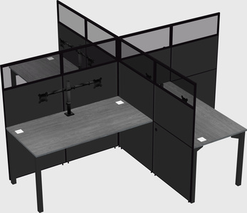 Quad office cubicles