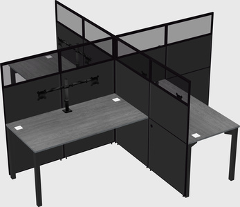 Quad office cubicles