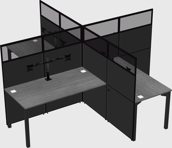 Quad office cubicles