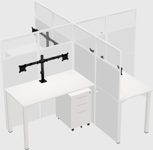 Quad office cubicles