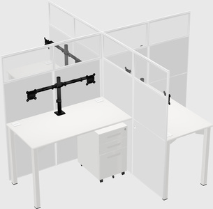 Quad office cubicles