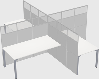 Quad office cubicles