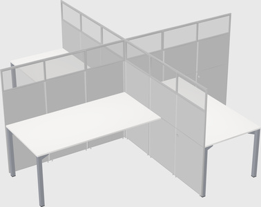 Quad office cubicles