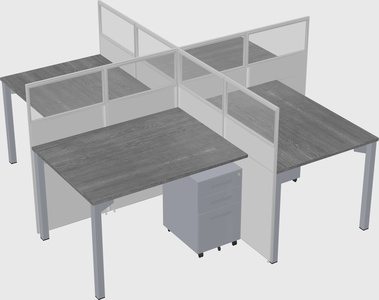 Quad office cubicles