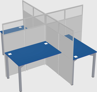 Quad office cubicles