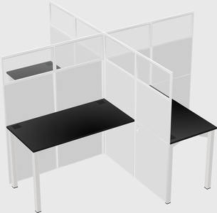 Quad office cubicles