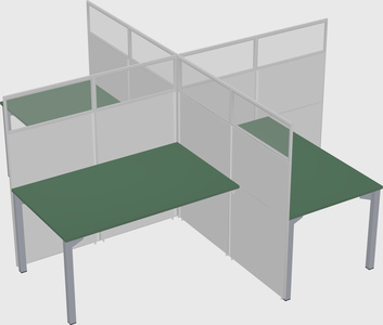 Quad office cubicles