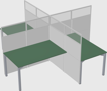 Quad office cubicles