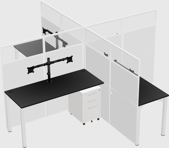 Quad office cubicles