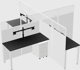 Quad office cubicles