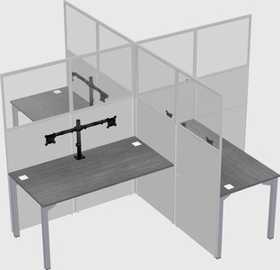 Quad office cubicles