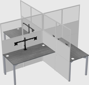 Quad office cubicles