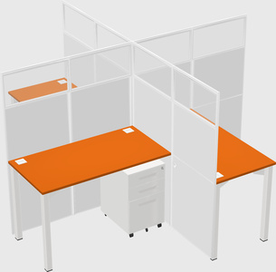 Quad office cubicles