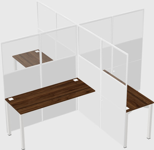 Quad office cubicles