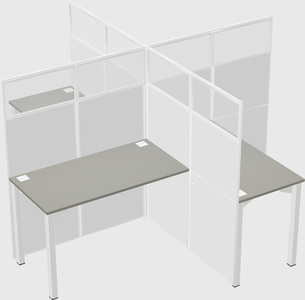 Quad office cubicles
