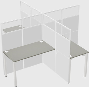 Quad office cubicles