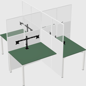 Quad office cubicles