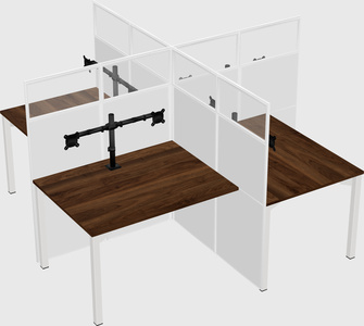 Quad office cubicles
