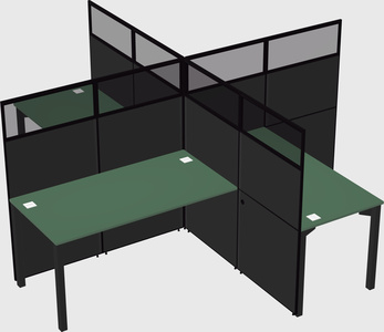 Quad office cubicles