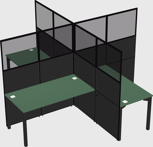 Quad office cubicles