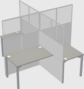Quad office cubicles