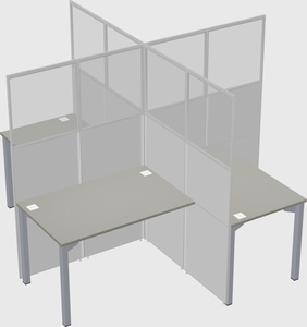 Quad office cubicles