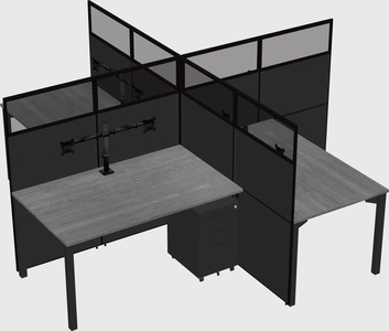 Quad office cubicles