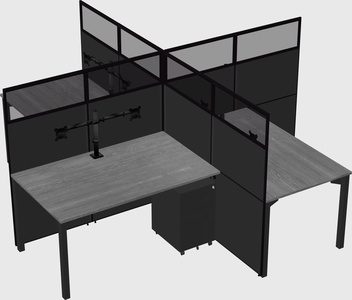 Quad office cubicles