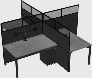 Quad office cubicles