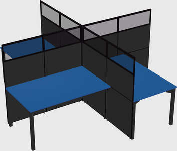 Quad office cubicles