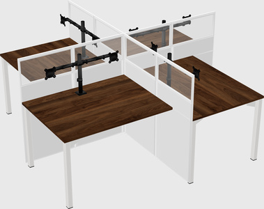 Quad office cubicles