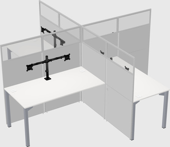 Quad office cubicles