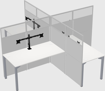 Quad office cubicles