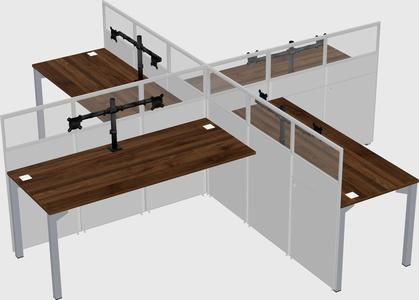 Quad office cubicles